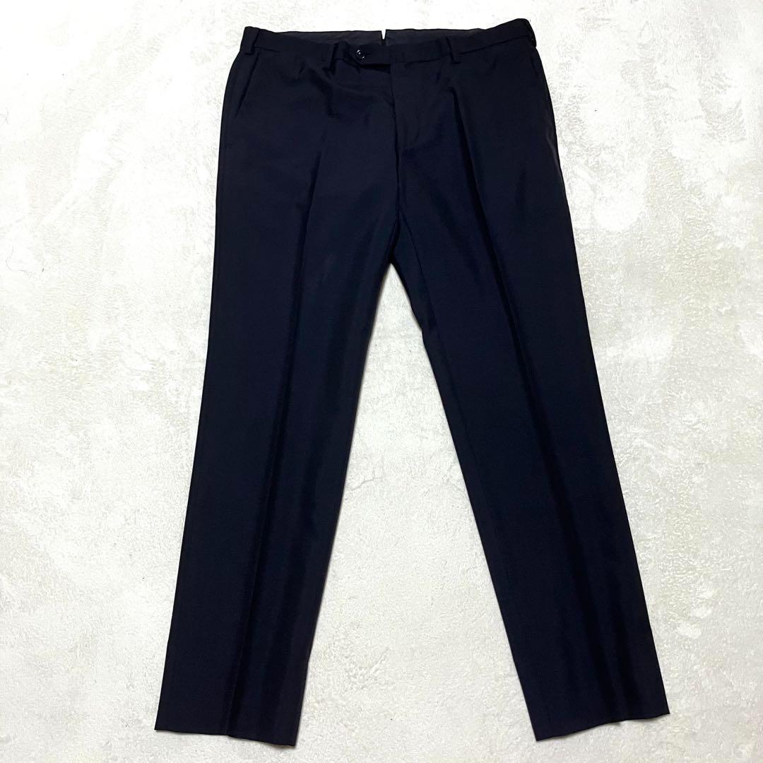 美品UNITED ARROWS スーツ 52 ネイビー シングル モヘア混