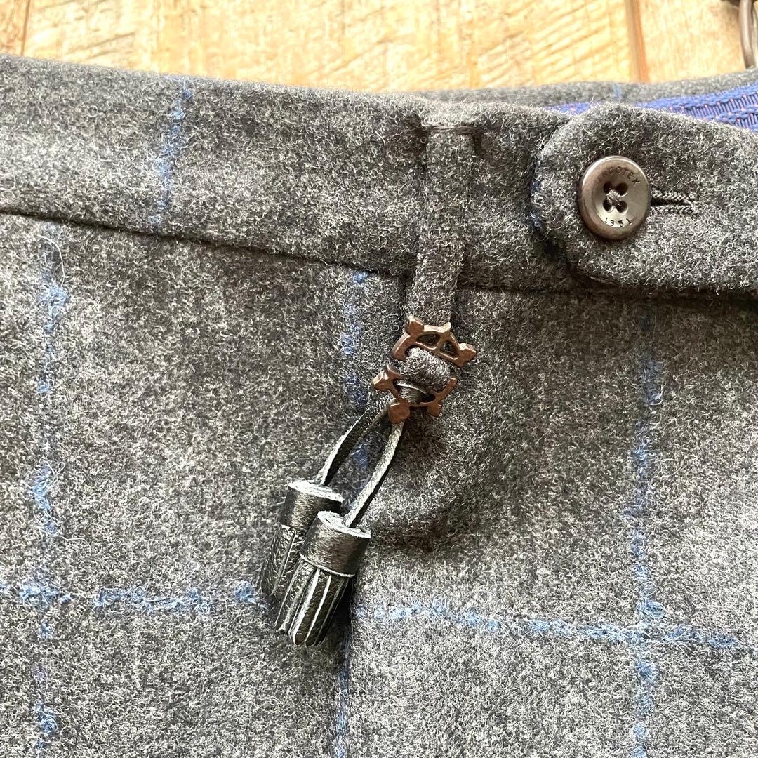 【新品同様】INCOTEX SUPER100'S ウール スラックスパンツ 46