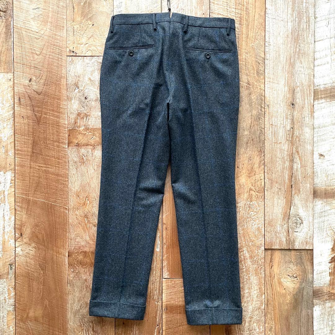 【新品同様】INCOTEX SUPER100'S ウール スラックスパンツ 46