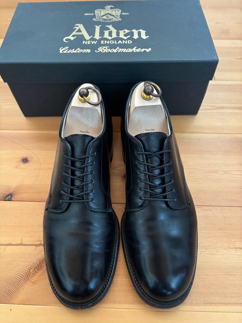 週末価格　オールデンALDENミリタリーラスト　プレーントゥ　8.5