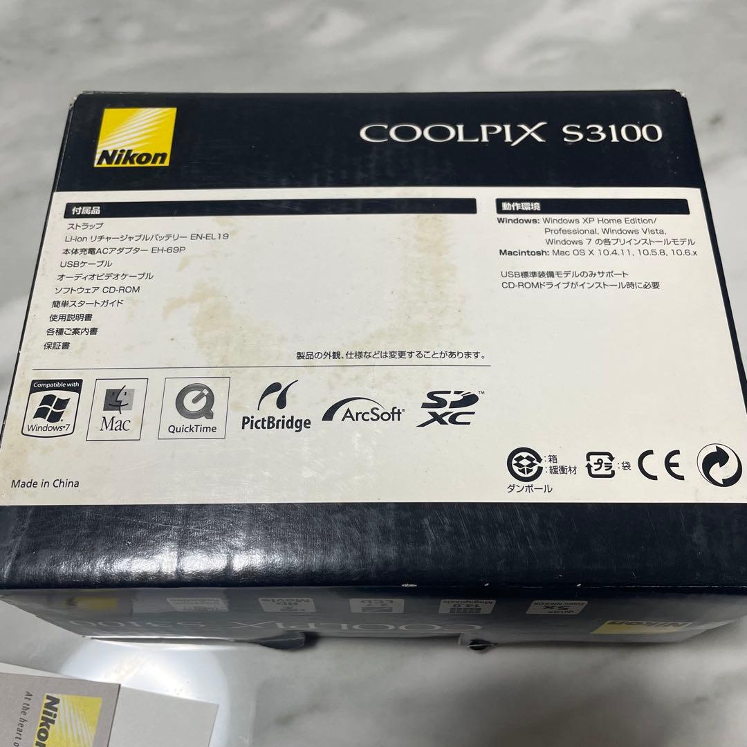 Nikon デジタルカメラ　COOLPIX S3100 動作確認済　バッテリー付