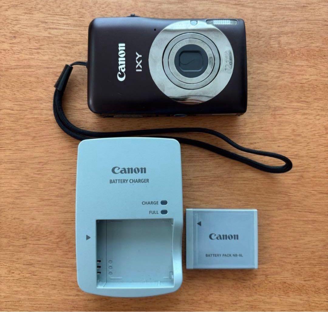 【動作確認済】Canon IXY コンパクトデジタルカメラ ブラウン ケース付