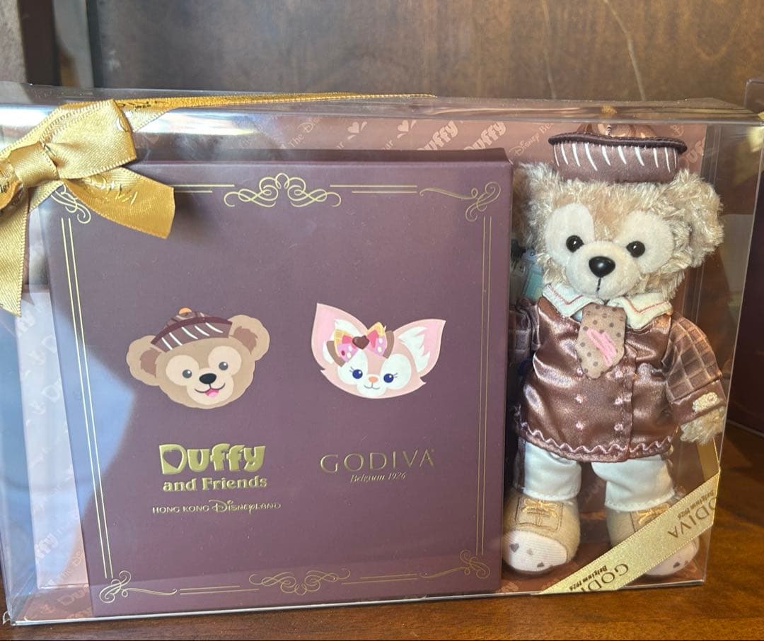 香港ディズニー ダッフィーぬいぐるみ×GODIVA コラボ 新品未開封