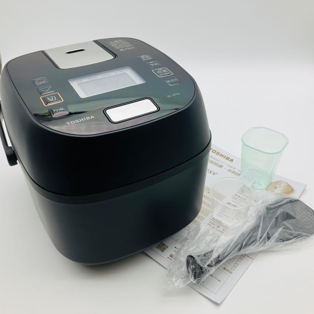 TOSHIBA 炊飯ジャー ブラック RC-6PXV-K 炎匠炊き 3.5合
