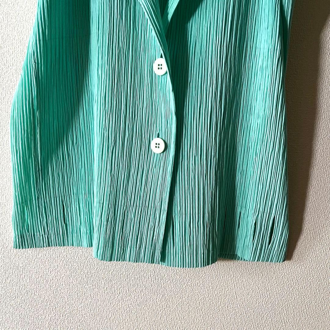 イッセイミヤケ FETE プリーツ テーラードジャケット ブルー系 03 L