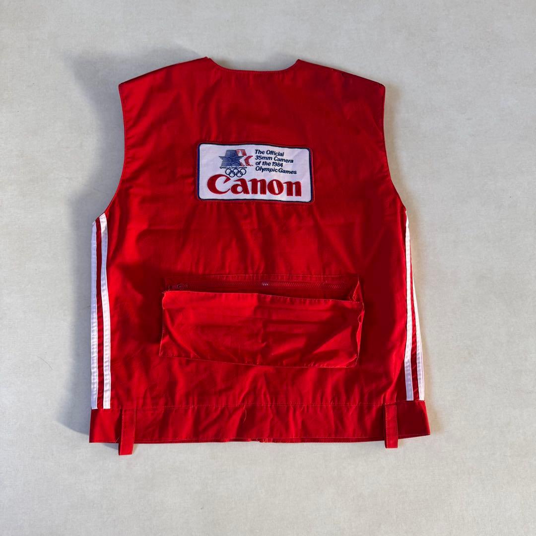 希少　adidas ヴィンテージ 多ポケットベスト Canon ワッペン