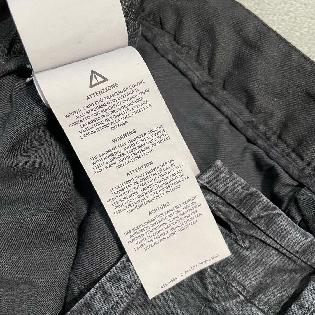 ストーンアイランド　カーゴパンツ　ブラック　W30