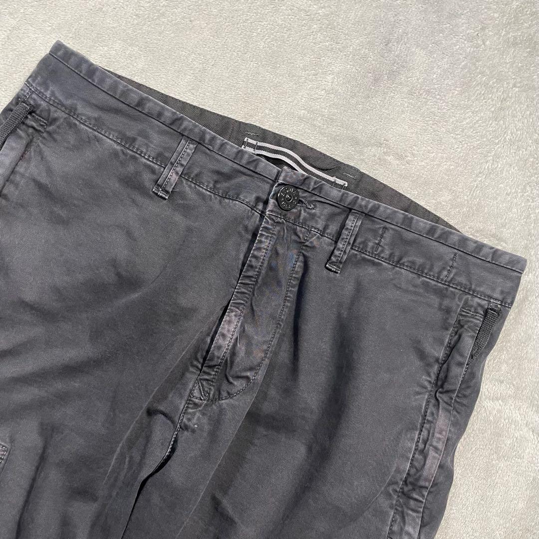 ストーンアイランド　カーゴパンツ　ブラック　W30