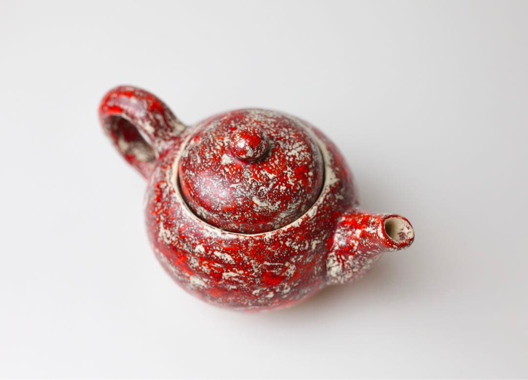 箕面焼　松田箕山　後手急須　茶器