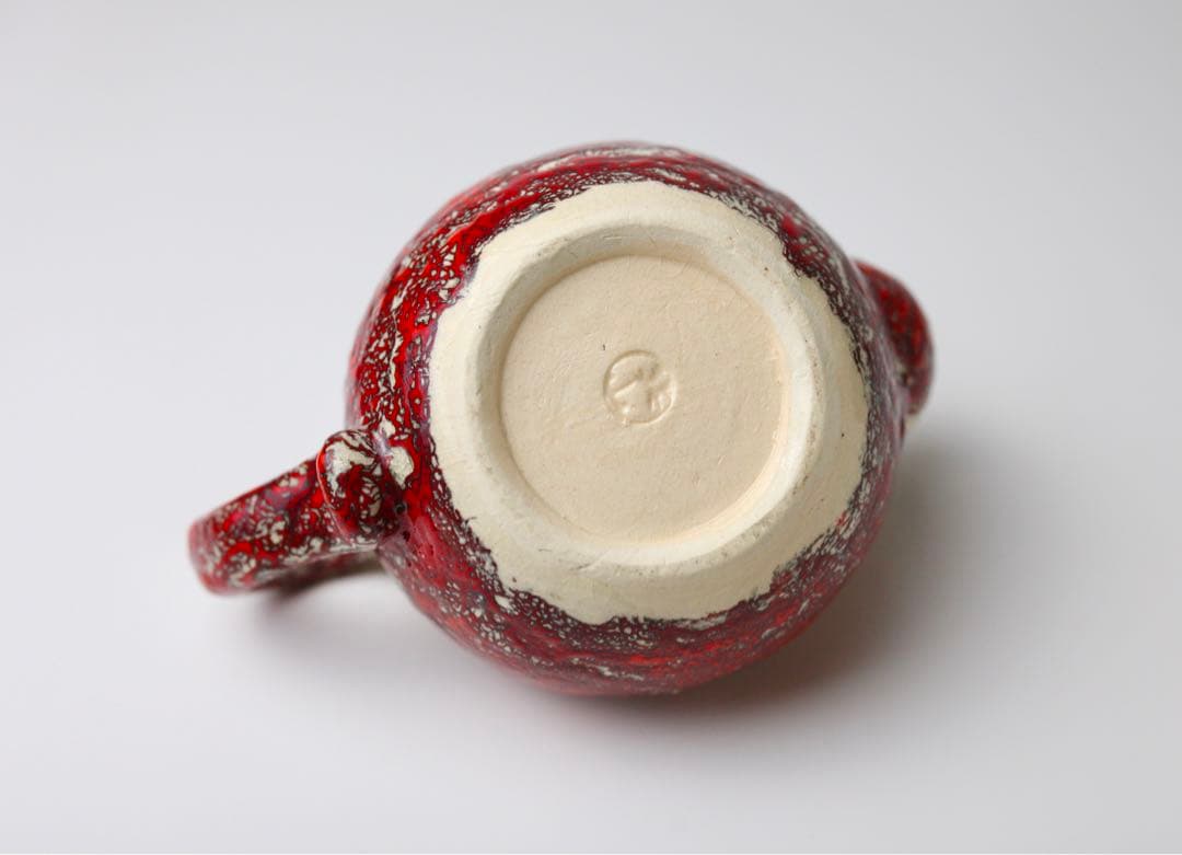 箕面焼　松田箕山　後手急須　茶器