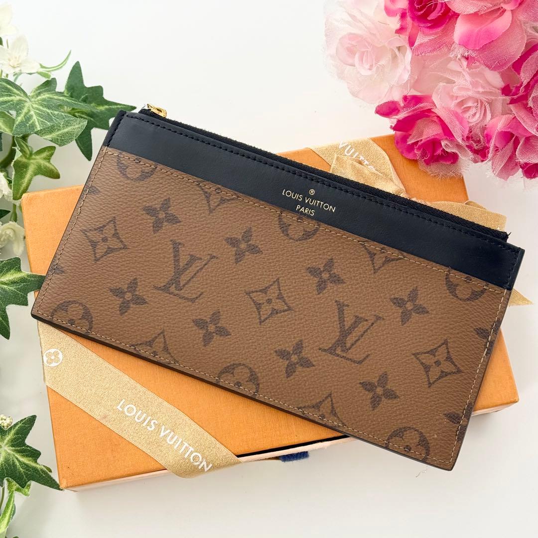 超極美品 IC内蔵✨ルイヴィトン モノグラムリバース バッグインバッグ 長財布