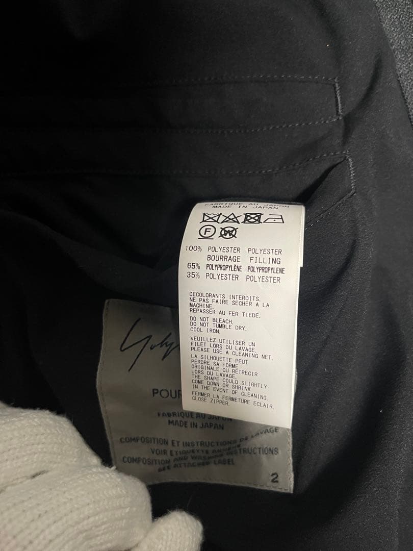 ヨウジヤマモト プールオム 20AW/左胸片玉P付モッズコート 2 中綿