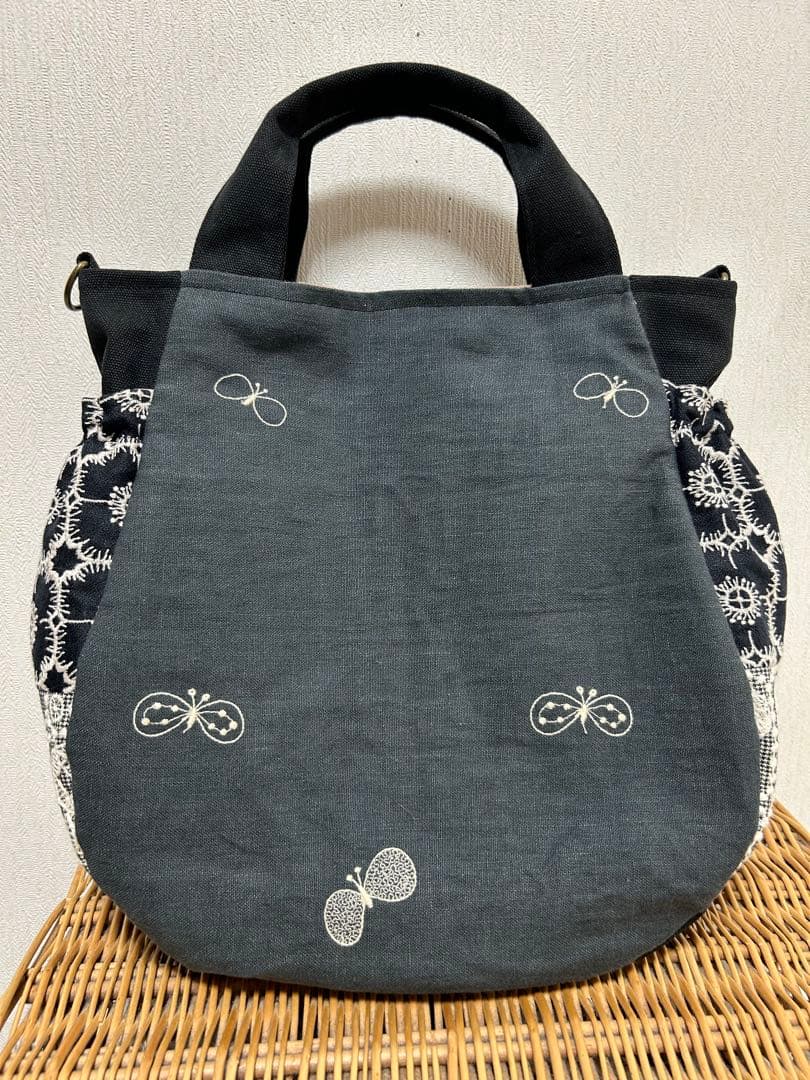 ミナペルホネン＊chouchoギャザポケバッグ✂️ハンドメイド