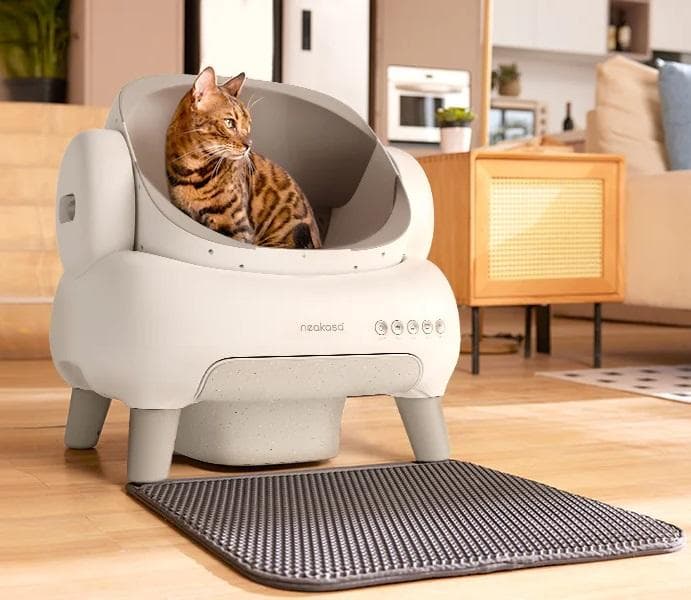【M1 PLUS】 Neakasa 全自動猫トイレ ホワイト 猫砂取りマット付き