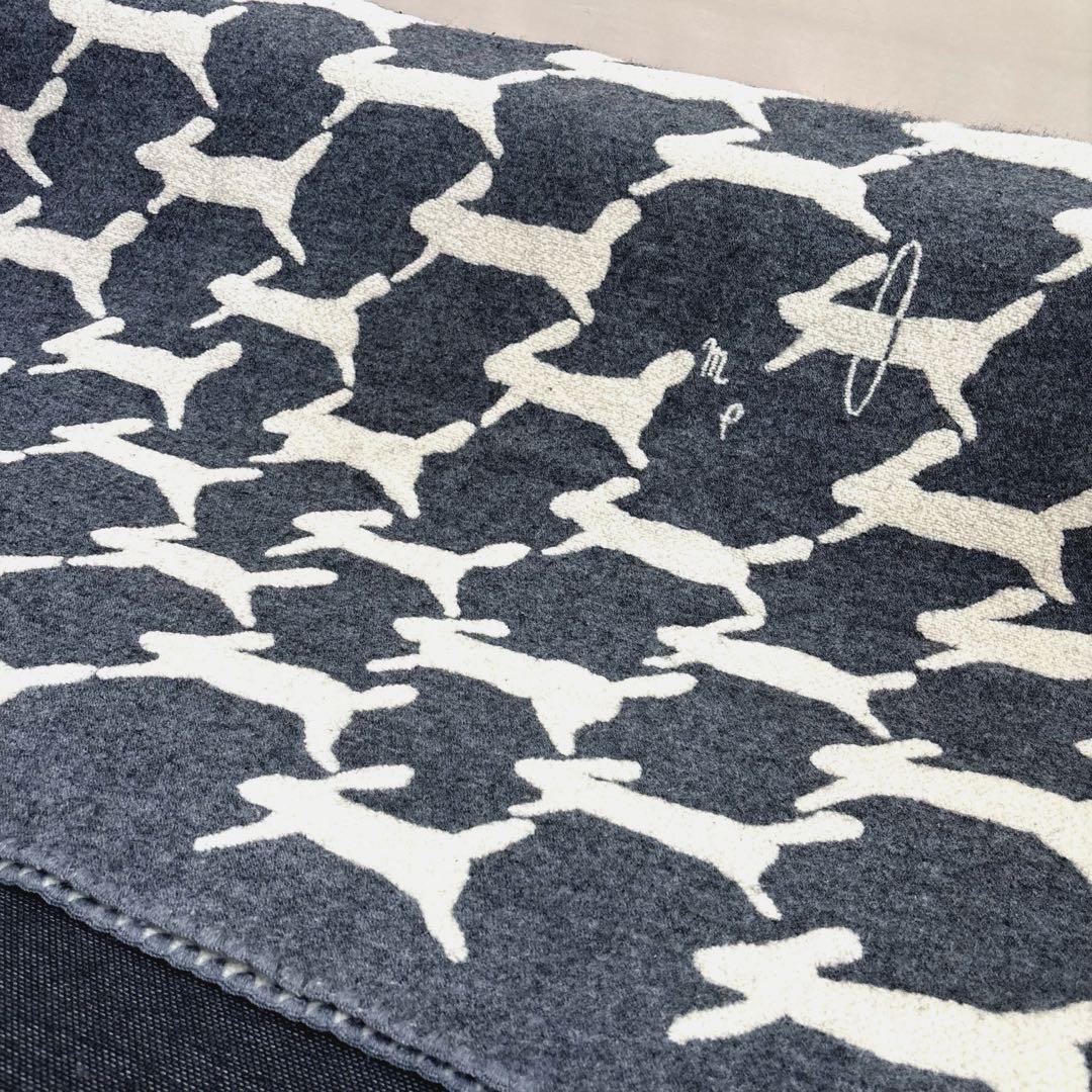 【レア】ミナペルホネン ブランケット run run run うさぎ 毛布 L