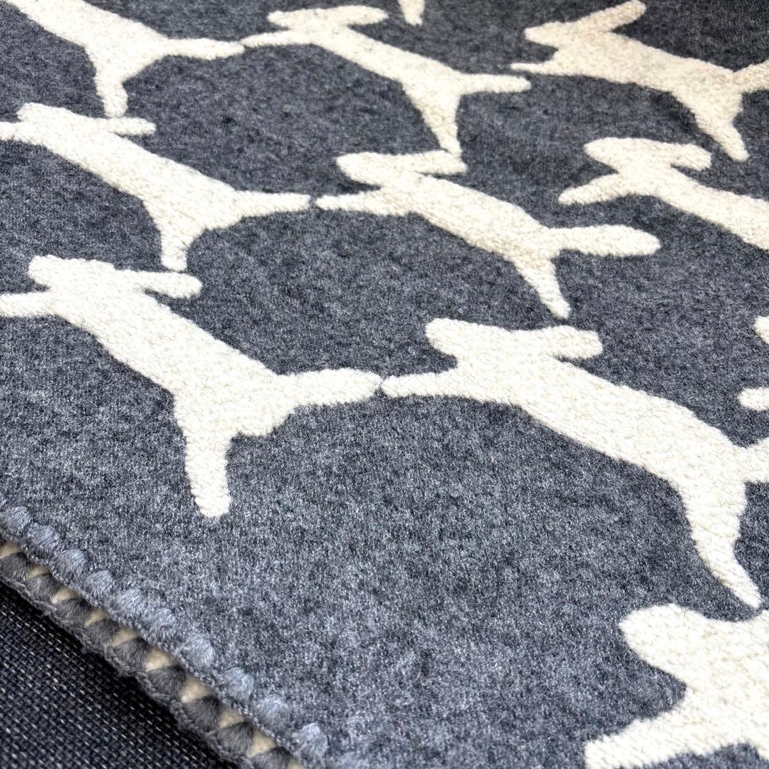 【レア】ミナペルホネン ブランケット run run run うさぎ 毛布 L