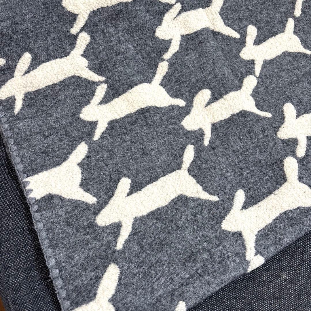 【レア】ミナペルホネン ブランケット run run run うさぎ 毛布 L