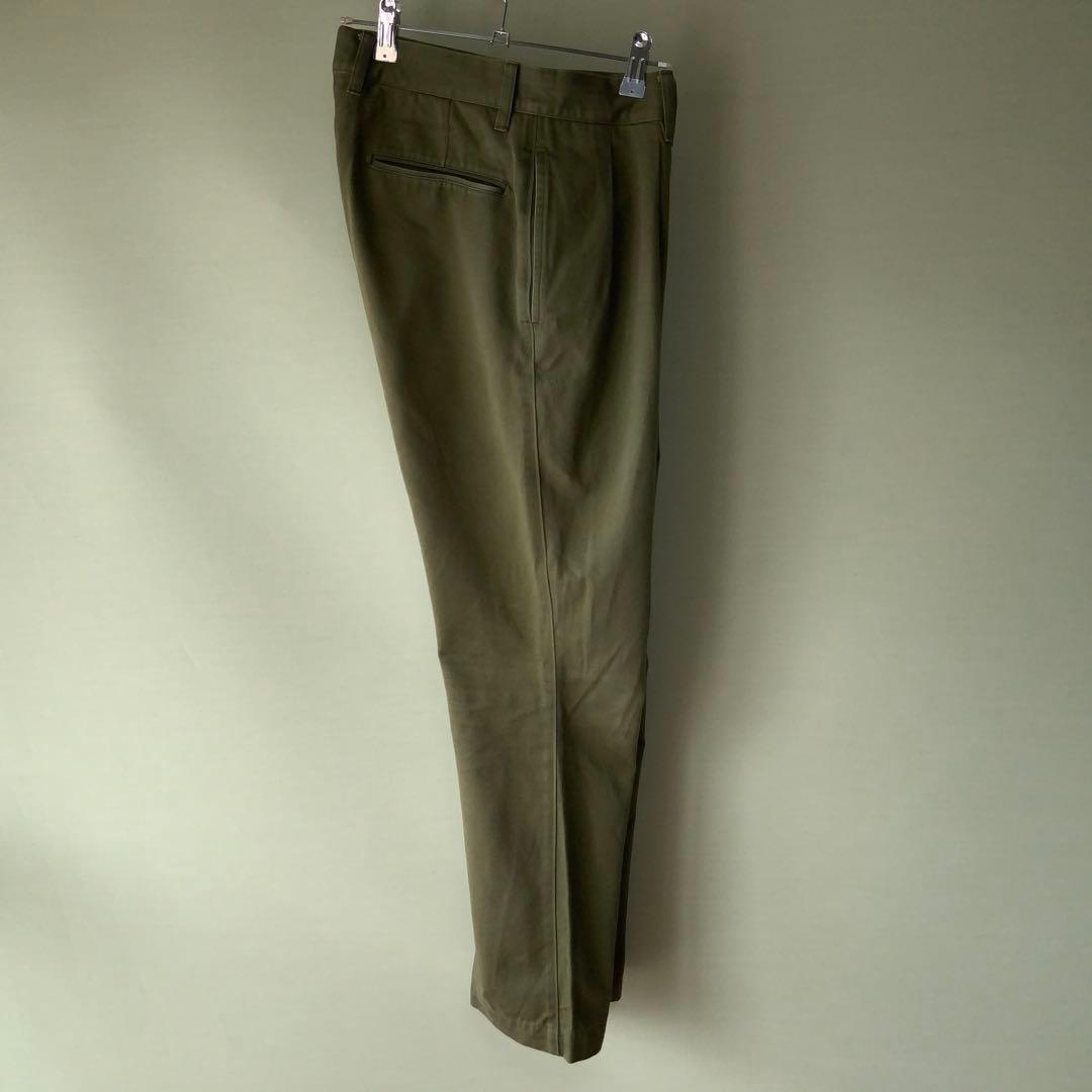 Barnstormerバーンストーマー2インプリーツスラックスMカーキ日本製