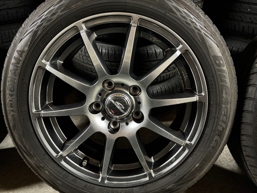 ヨコハマ ブルーアースGT 195/55R16 タイヤ MIDホイールセット