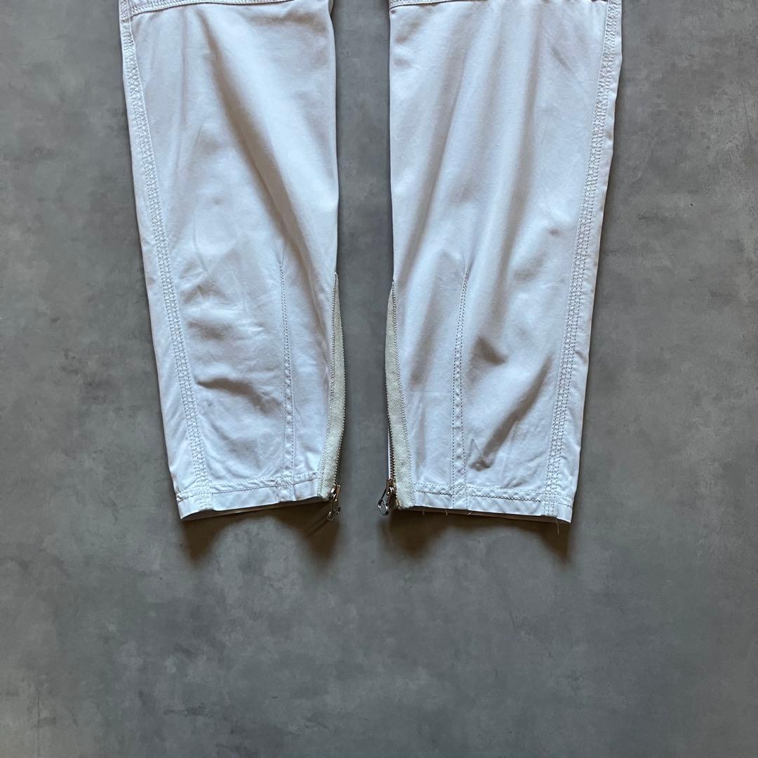 パンツ 00s archive LANVIN 3D tech white pants