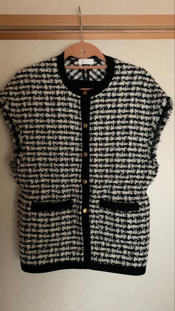 【美品】トゥモローランドBallseyツイードニットベスト 36サイズ