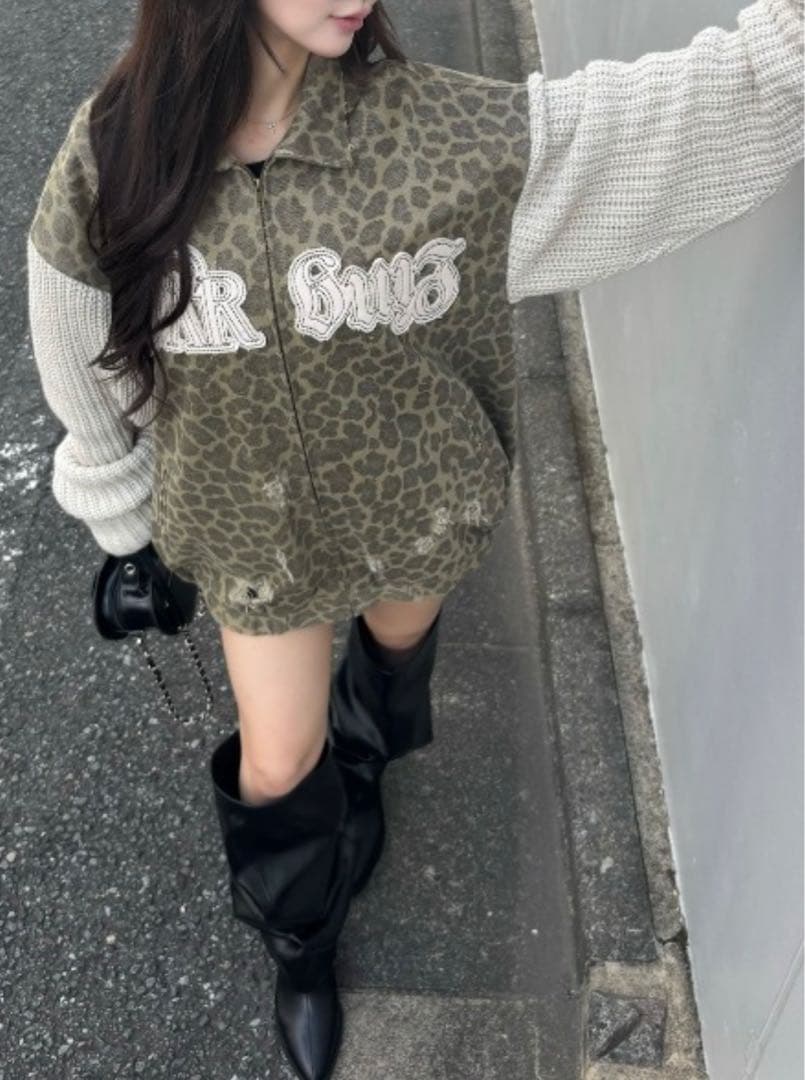Darich アームニットアニマルパターンジャケット