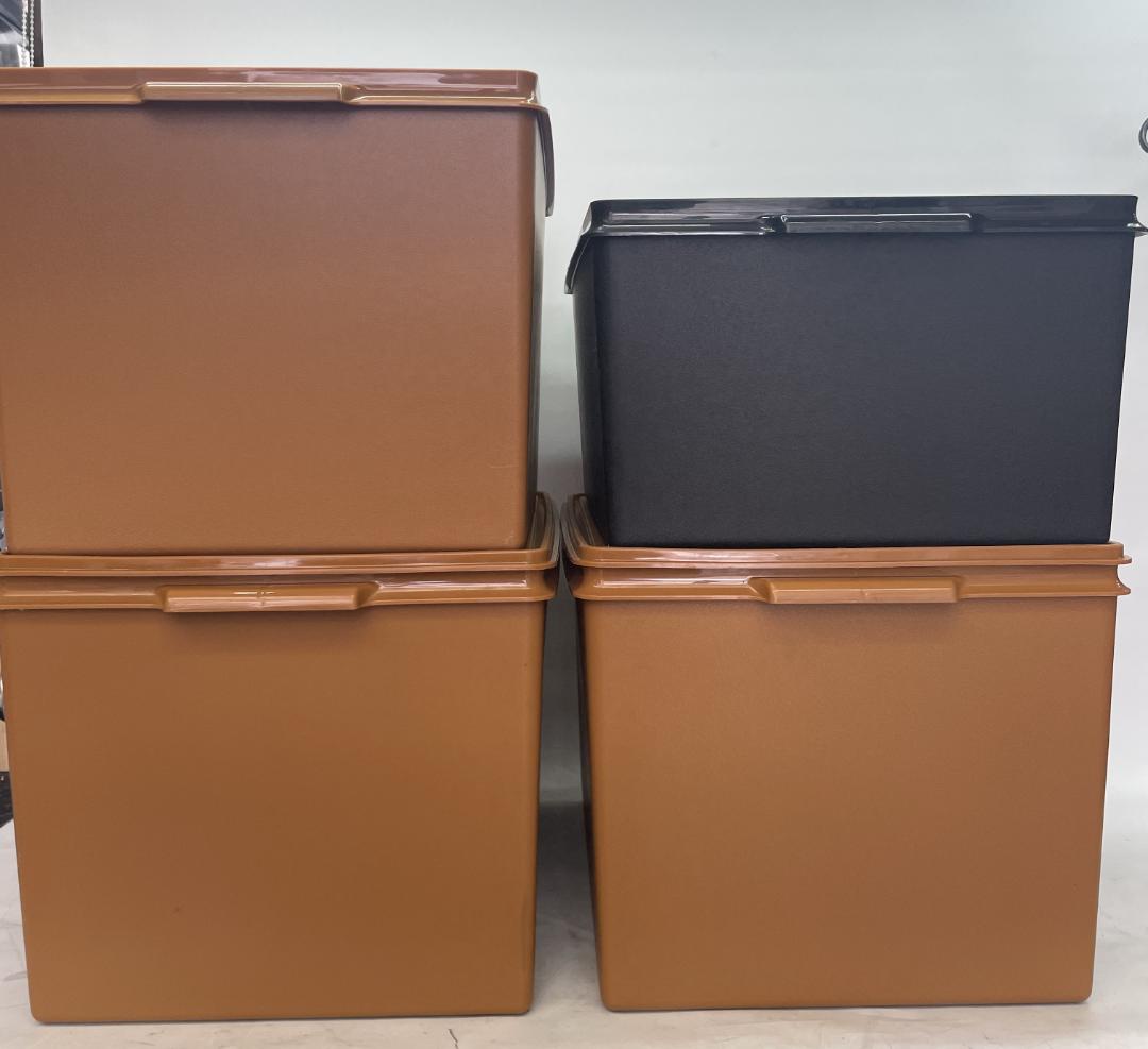 ウルトラディープ　スーパーケース　タッパーウェア　茶3黒1 06c06