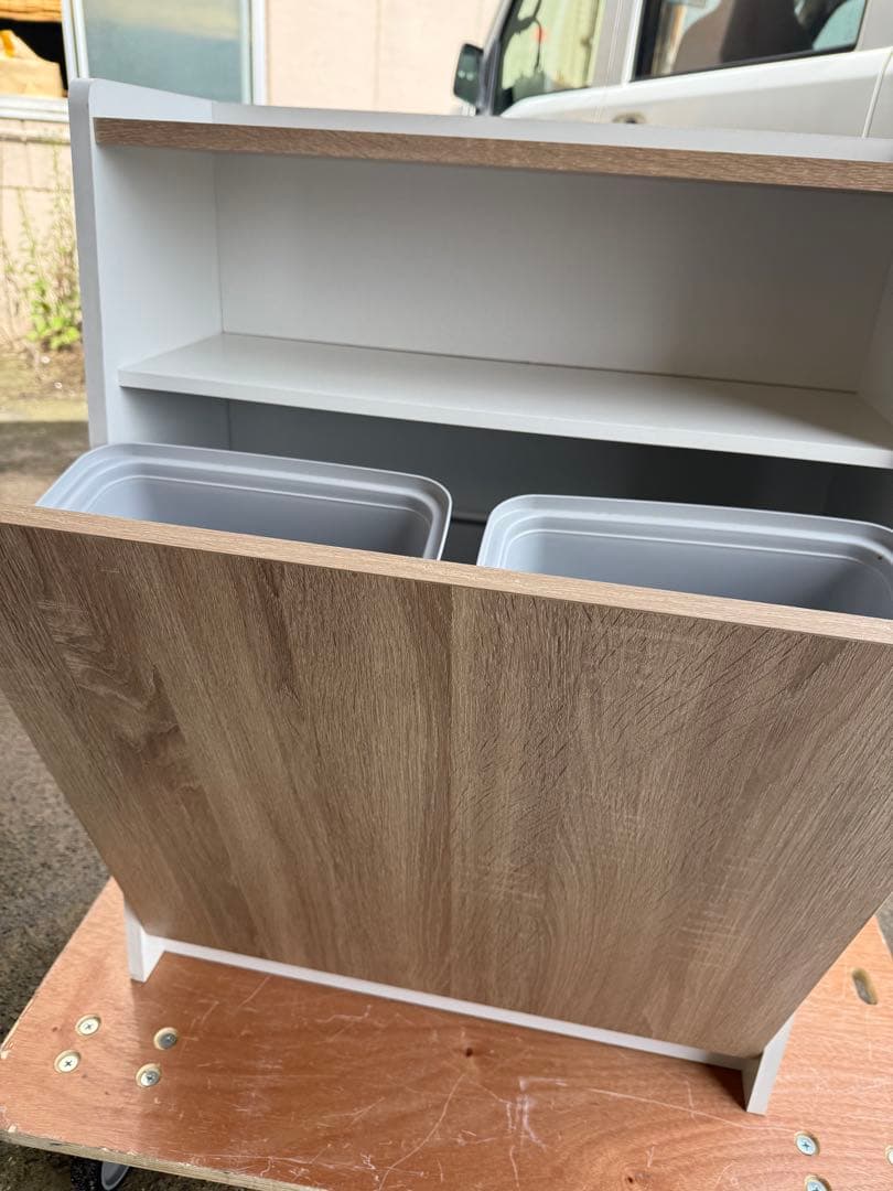 完成品 アイリスオーヤマ ウッドペールストッカー