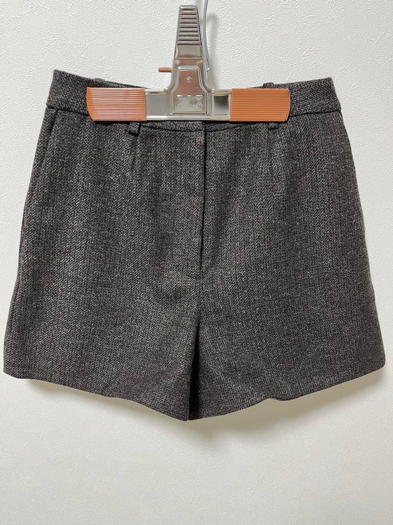 anuke Herringbone Short Pants アンヌーク　ブラウン