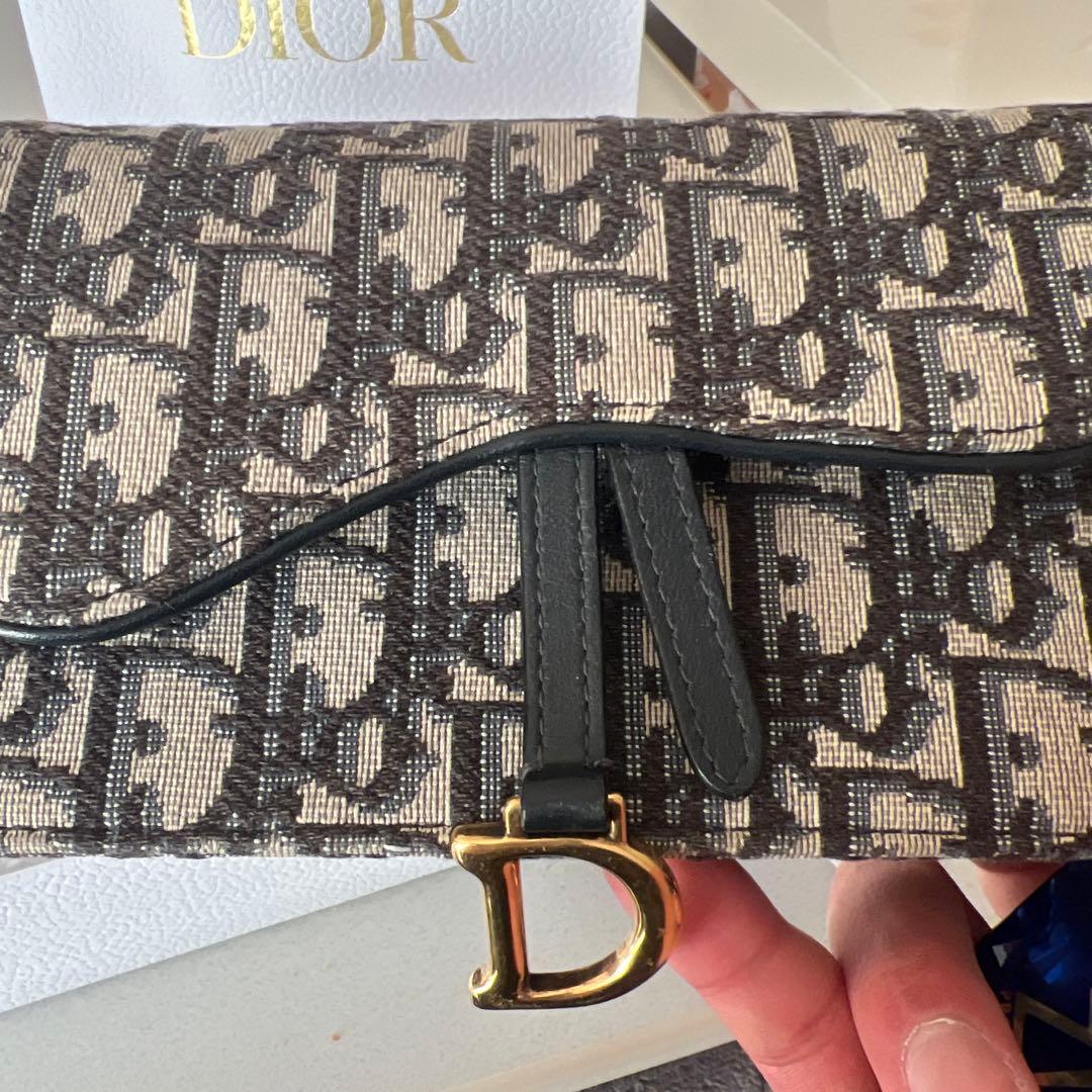 Dior Saddle Pouch CA ベージュ/ブラック