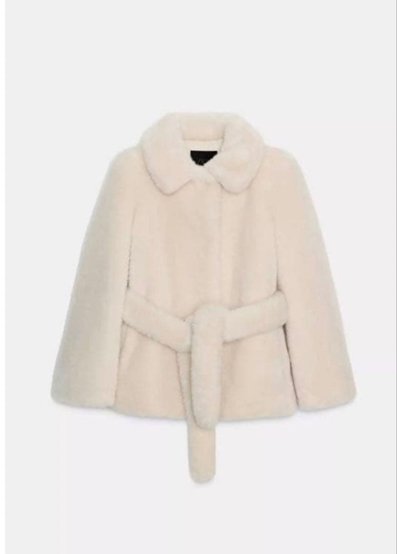 【新品未使用】ZW COLLECTION フェイクファーコート ベルト付