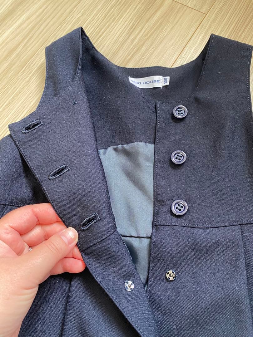 美品⭐︎ミキハウスお受験3点セット★100スーツカバー付き