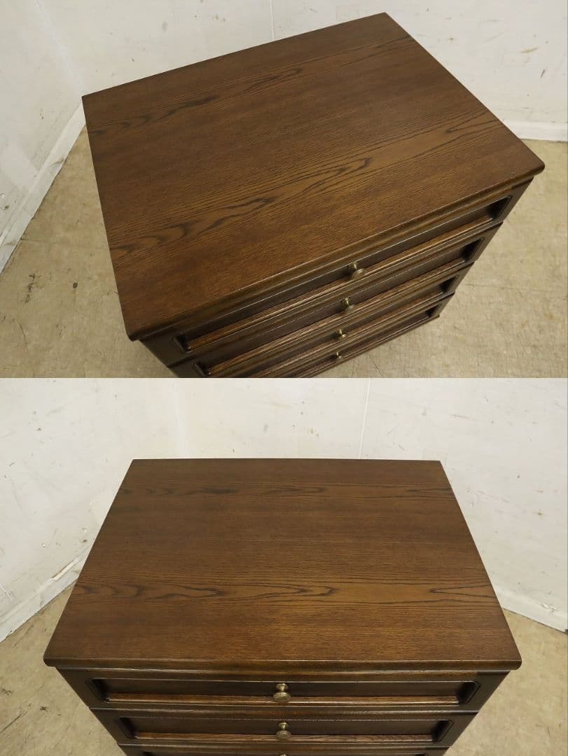 カリモク【コロニアル】サイドキャビネット・4段収納・チェスト