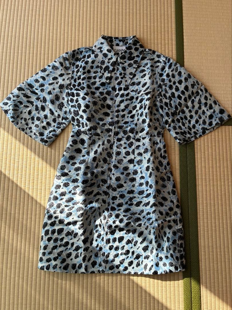 GANNI ガニー レオパード 半袖ワンピース