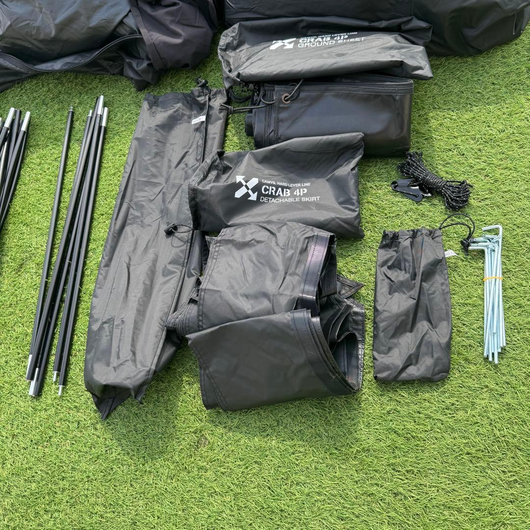 Camvil Crab 4P TCテント カニテント　ブラック TPU仕様