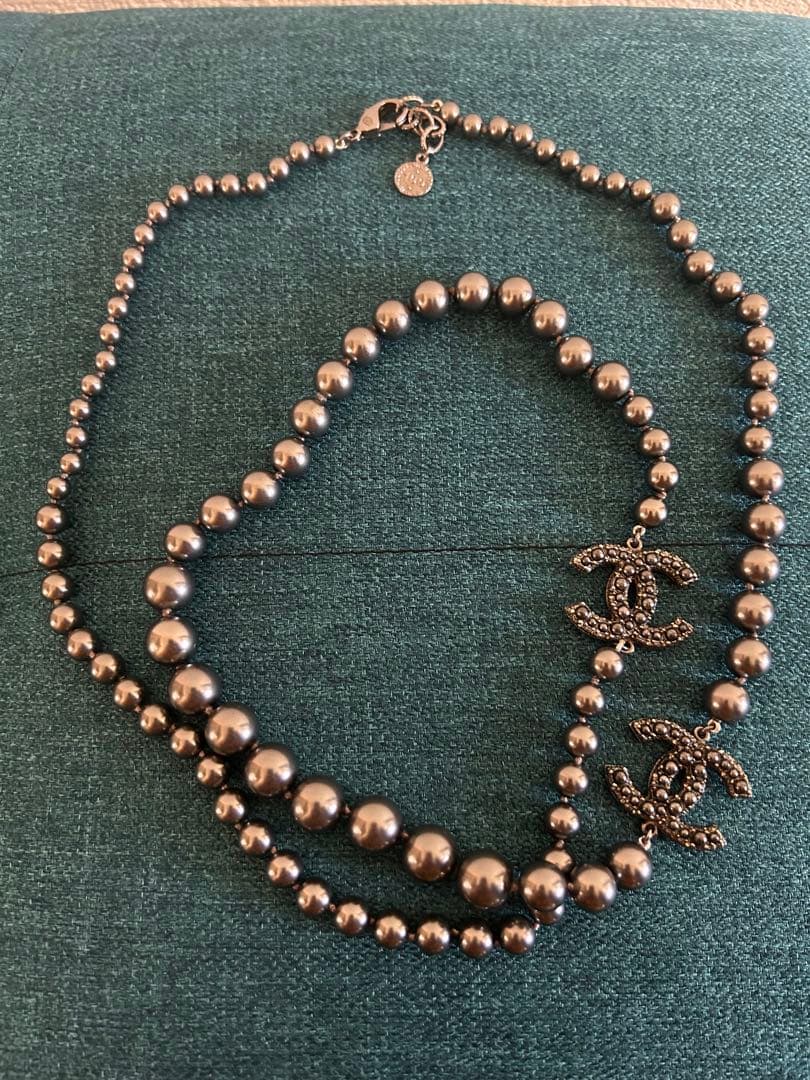 シャネル　ブラックパールネックレス