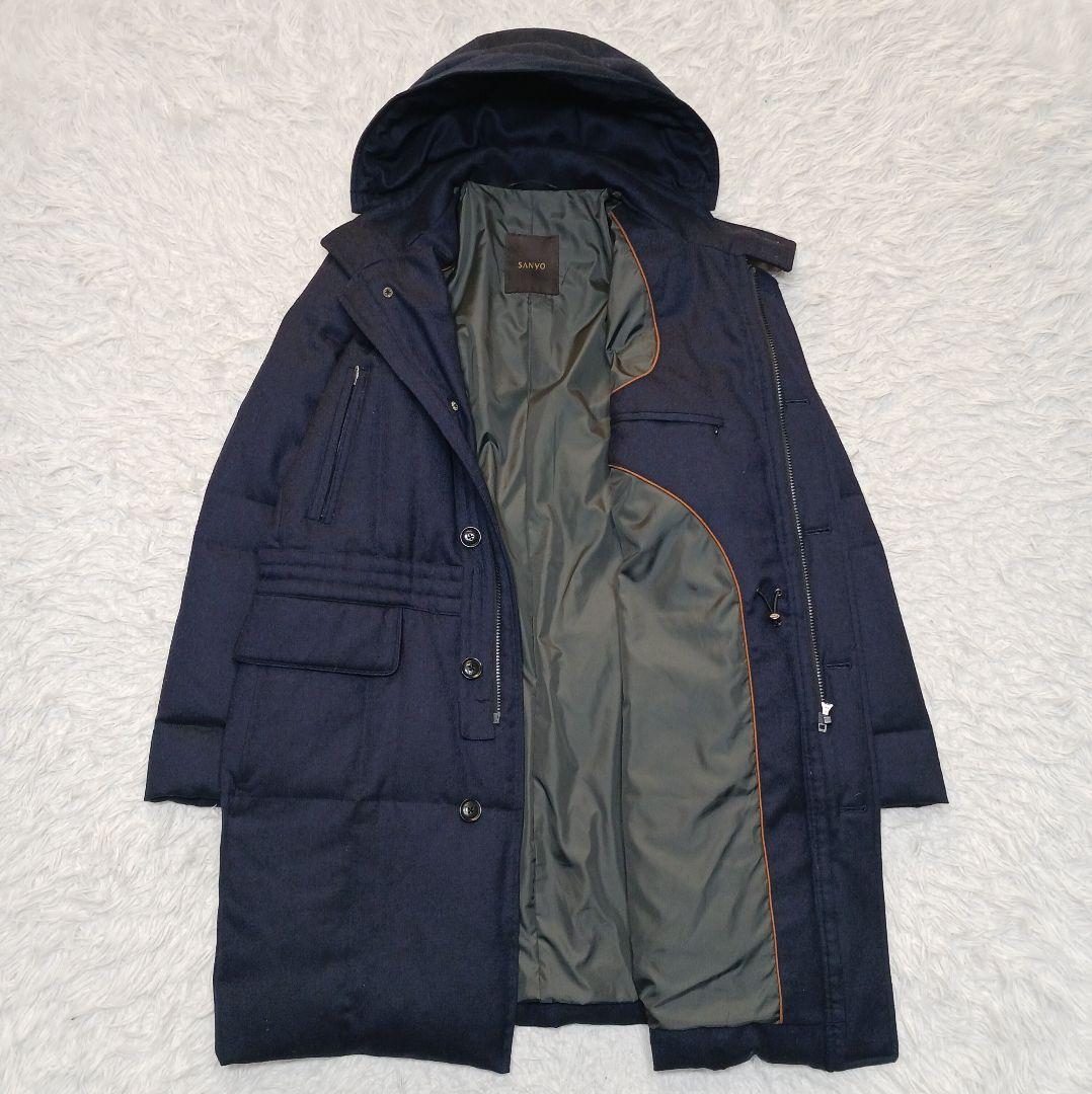 ✨極美品✨サンヨーコート　2WAY　ダウンコート　ビジカジ　ネイビー　L