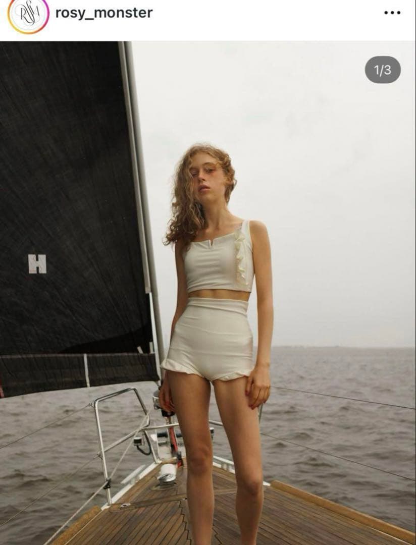 RosyMonster♪フリル付きセパレート水着SET ホワイト