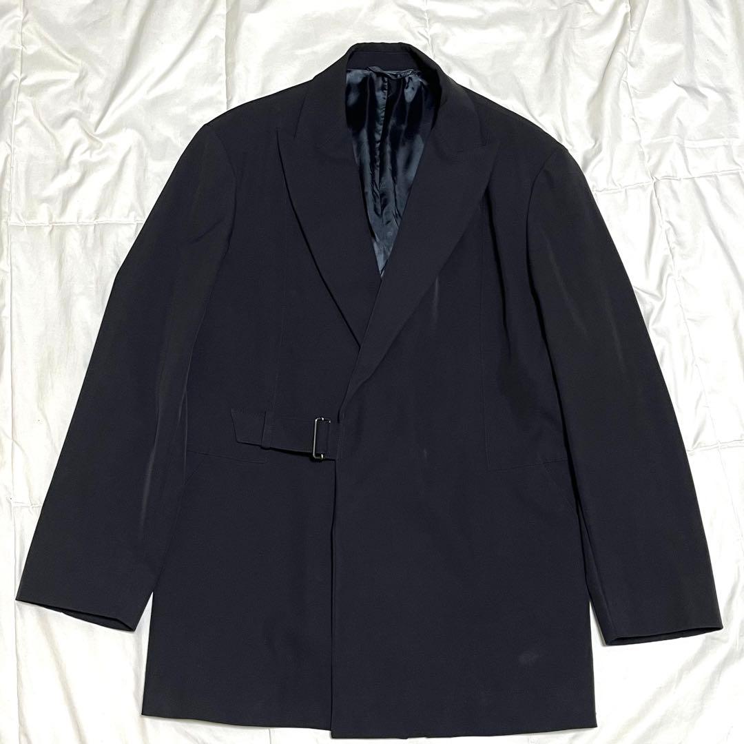 【希少デザイン　L程】ジョルジオアルマーニ　テーラードジャケット　黒タグ　黒色