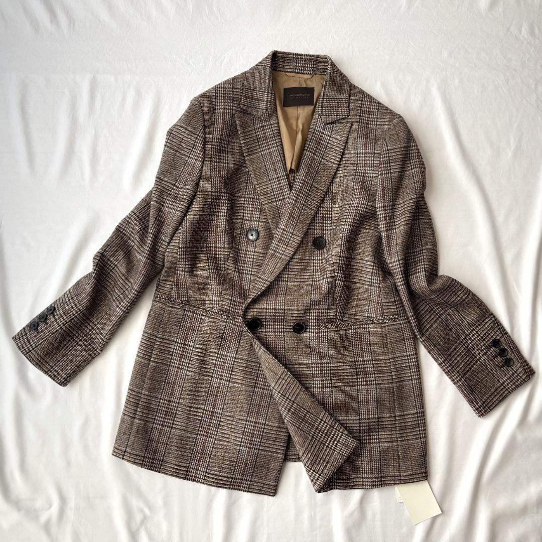未使用 トゥモローランドコレクション ダブルブレストジャケット ブラウン 36