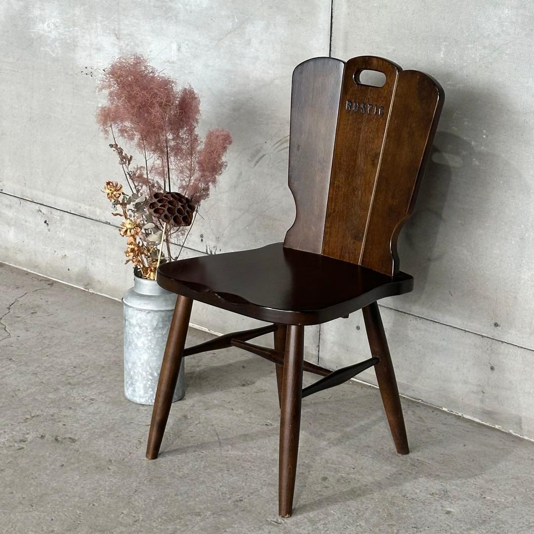 ✦karimoku✦ カリモク RUSTIC チェア／ニング 椅子／昭和レトロ