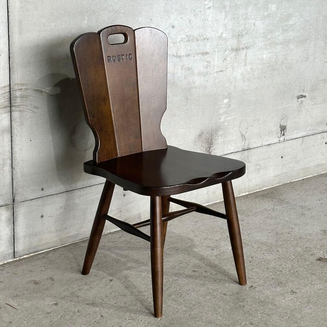 ✦karimoku✦ カリモク RUSTIC チェア／ニング 椅子／昭和レトロ
