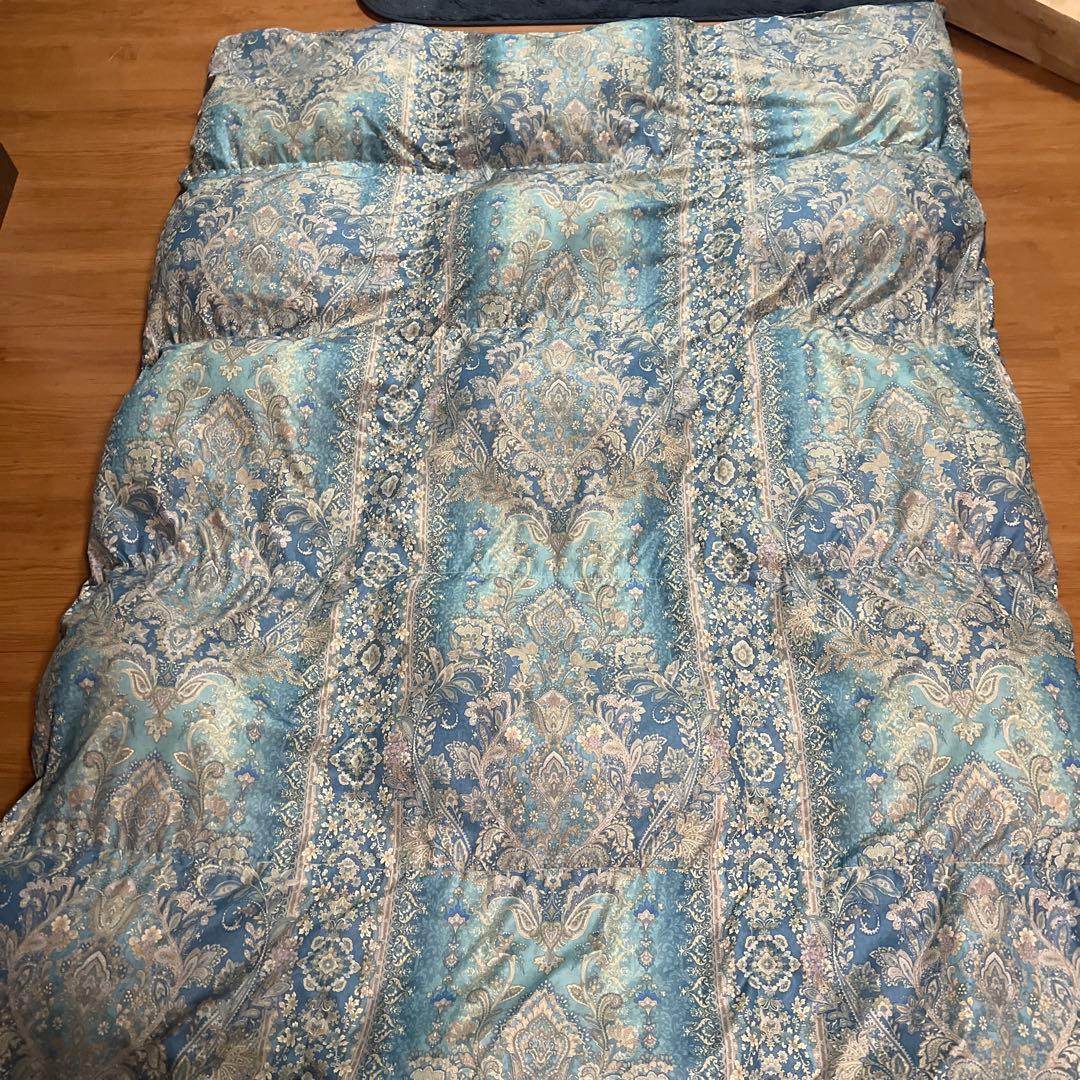 モリリン　エクセル羽毛掛け布団　シングルロング　ブルー150x210cm