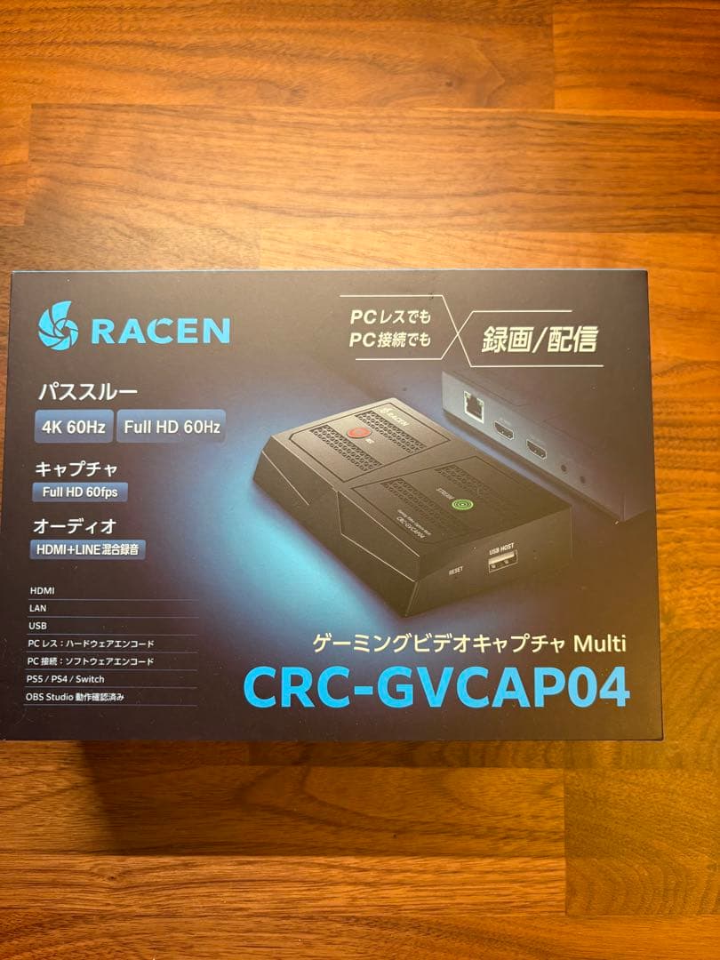 RACEN CRC-GVCAP04 ゲームキャプチャーボード