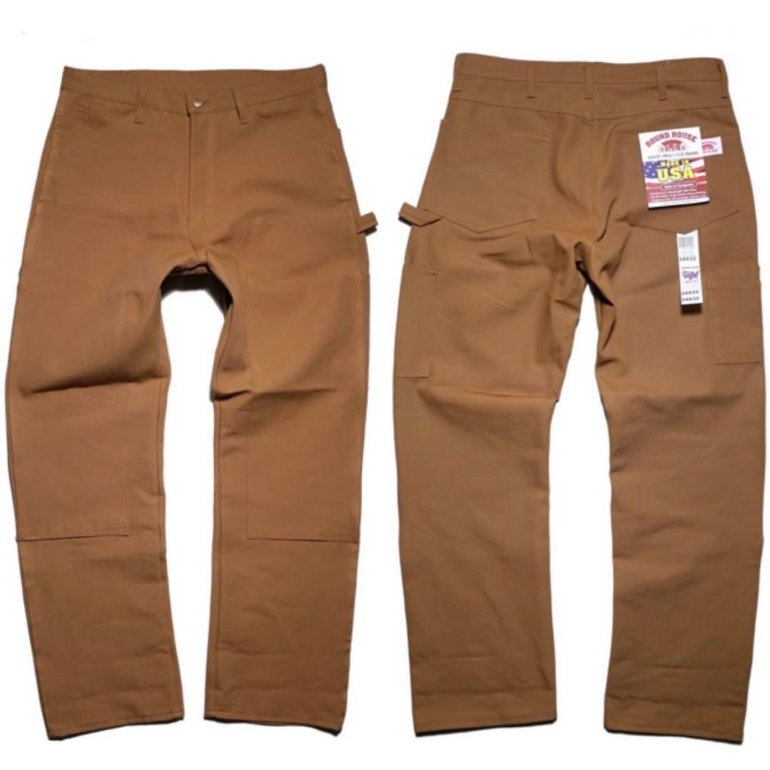 ROUND HOUSE USA製ダブルニーペインターパンツ 新品、未使用品