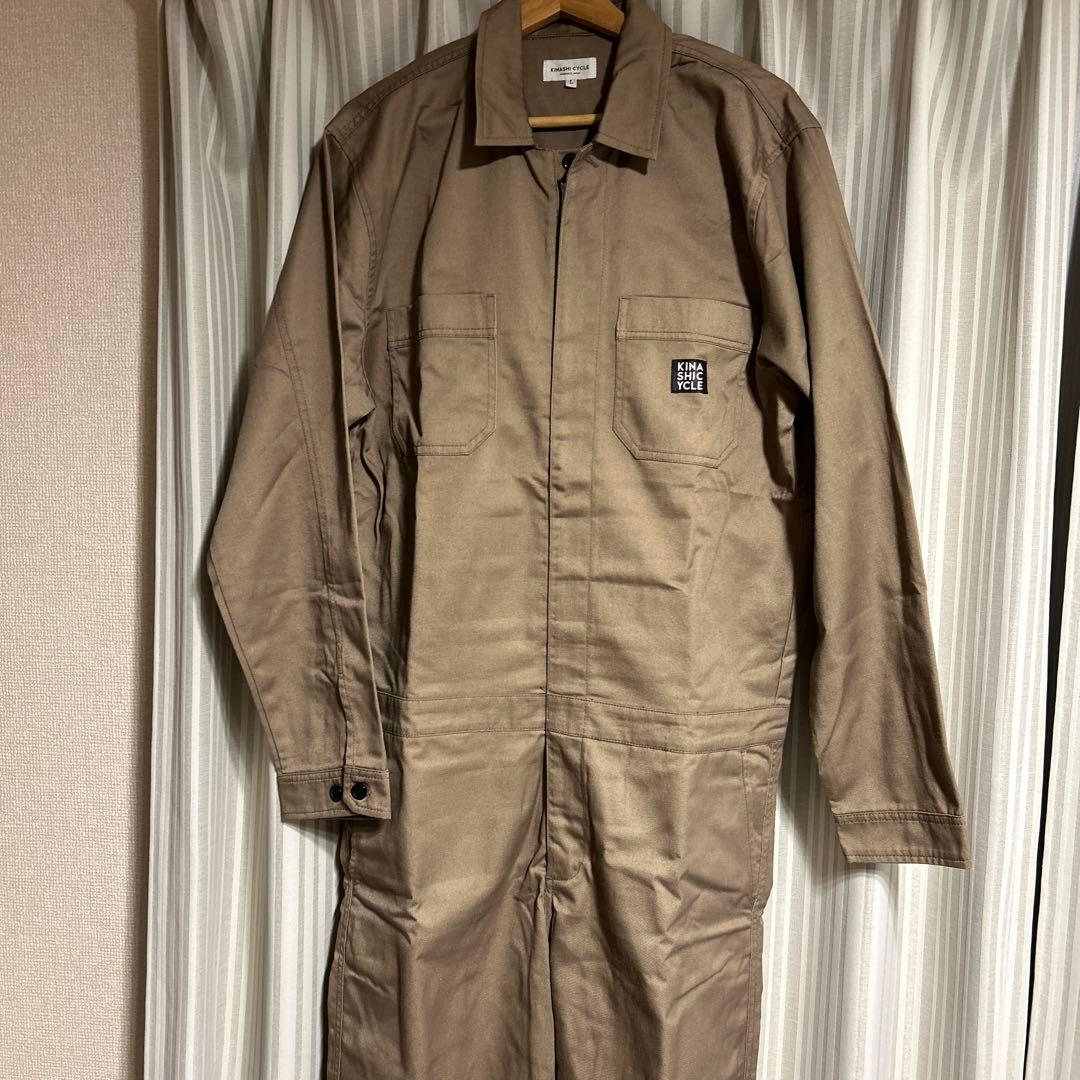 木梨サイクル　ベージュ オーバーオール Mサイズ