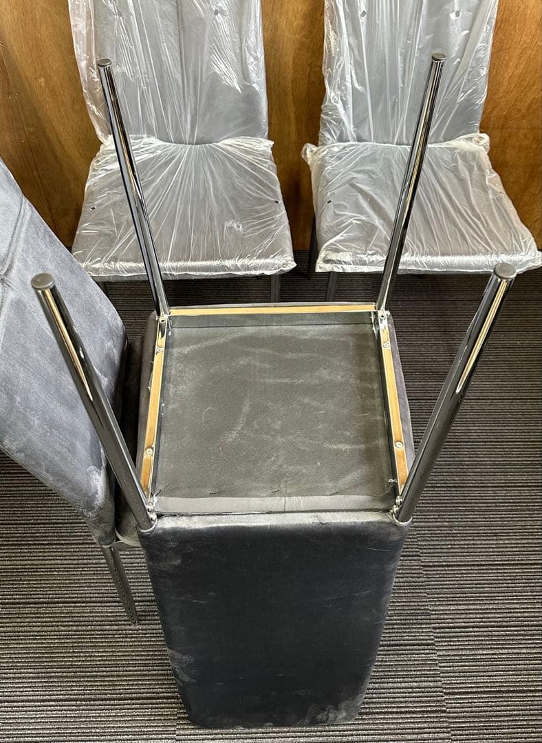 ⭕️期間限定！数量限定 ダイニングチェア インテリア 椅子 4脚セット グレー