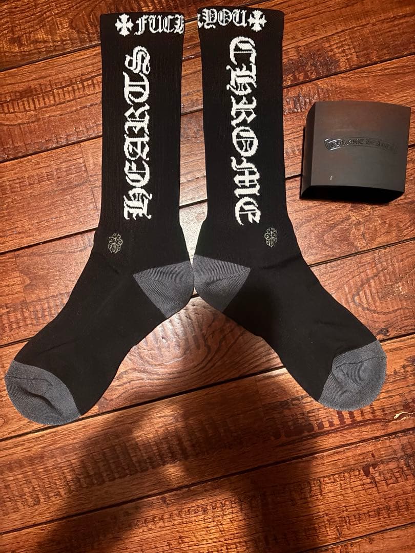 【ほぼ新品】クロムハーツソックス 25-27 白