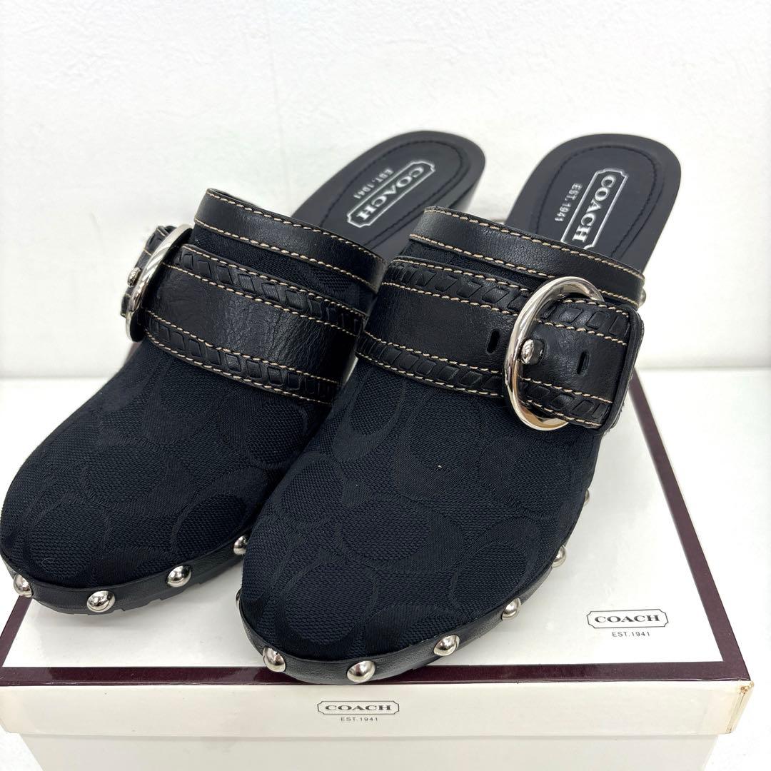 COACH コーチ サボ SABLE シグネチャー 7M サンダル 24cm
