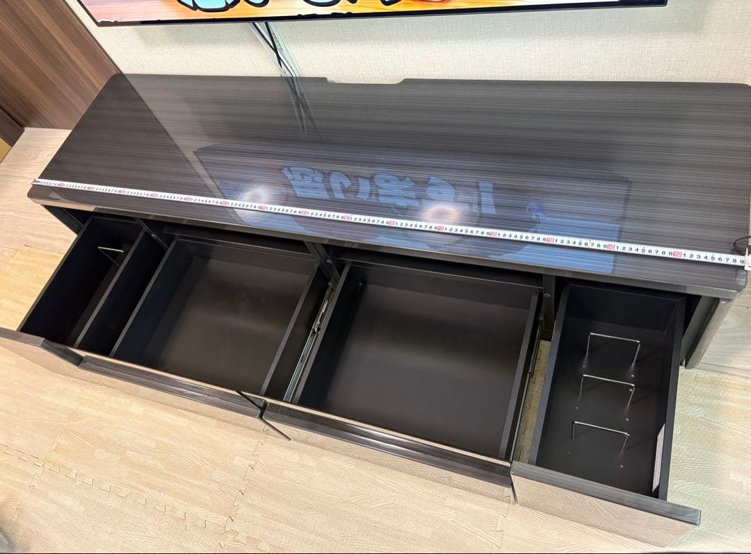 【美品】シギヤマ ラッシュ 160TVB BK テレビボード テレビ台 ブラック